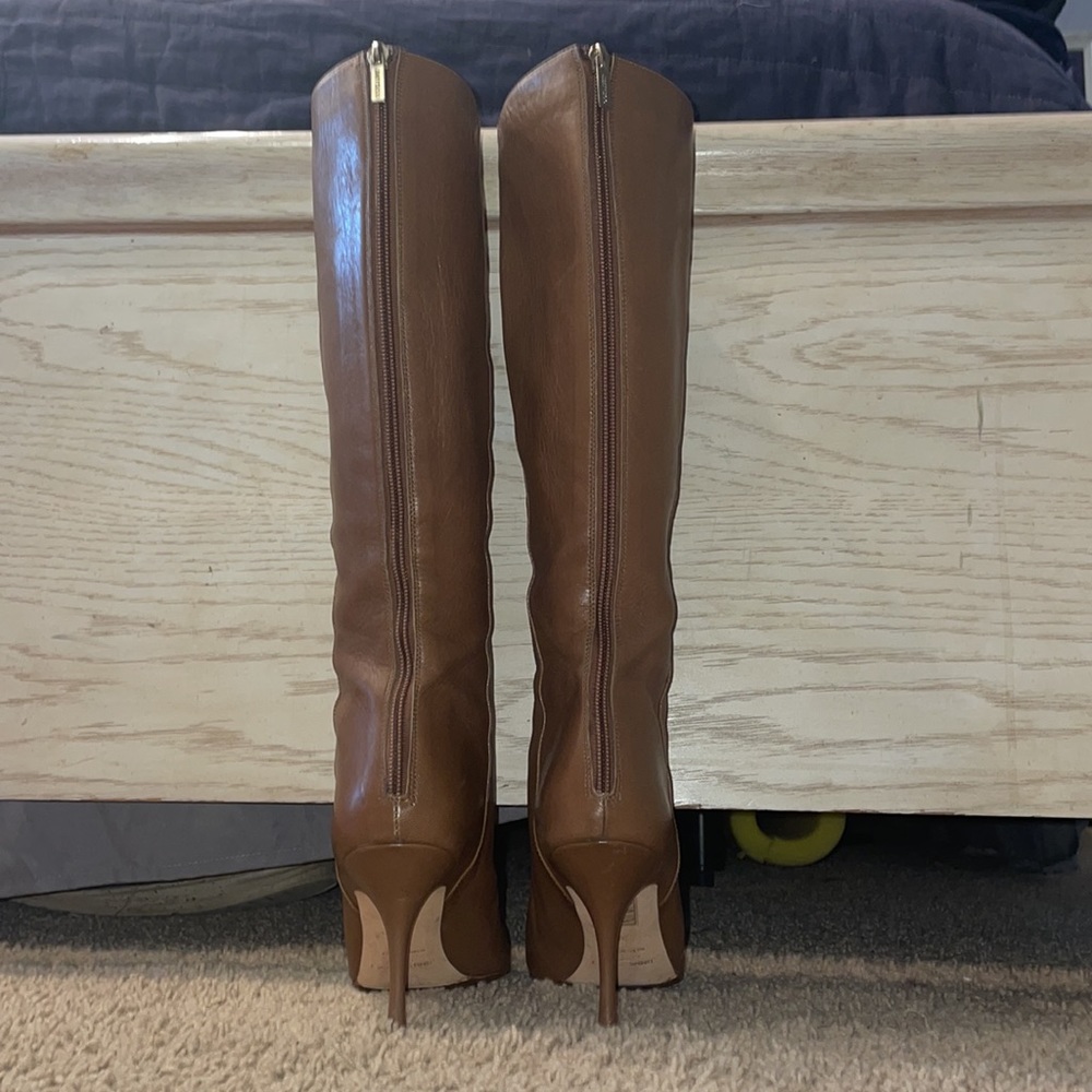 Worn Once. Authentic Jimmy Choo Camel Knee High B… - image 2